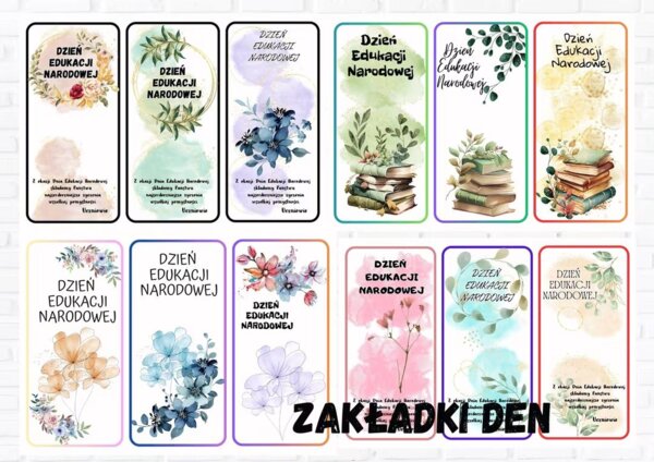 Zakładki na słodki upominek z okazji Dnia Nauczyciela