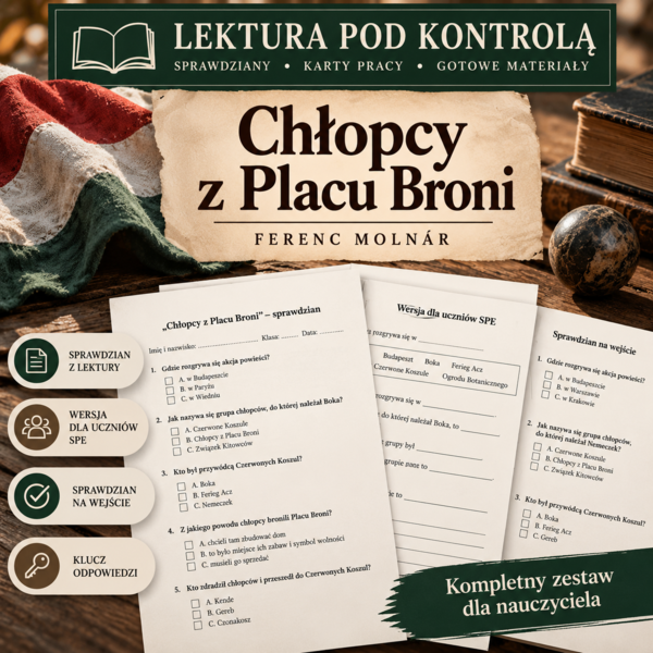 Chłopcy z Placu Broni- zestaw sprawdzianów