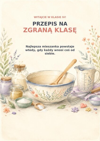 Przepis na zgraną klasę - gazetka akwarelowa