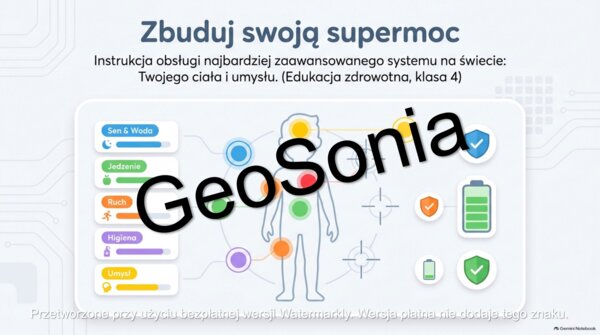 Zbuduj swoją supermoc: Zdrowy styl życia. Instrukcja obsługi Twojego ciała i umysłu – Gotowa prezentacja multimedialna (Edukacja Zdrowotna, klasa 4)