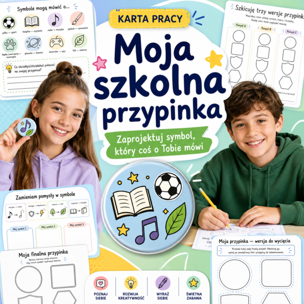 Moja szkolna przypinka — zaprojektuj symbol, który coś o Tobie mówi