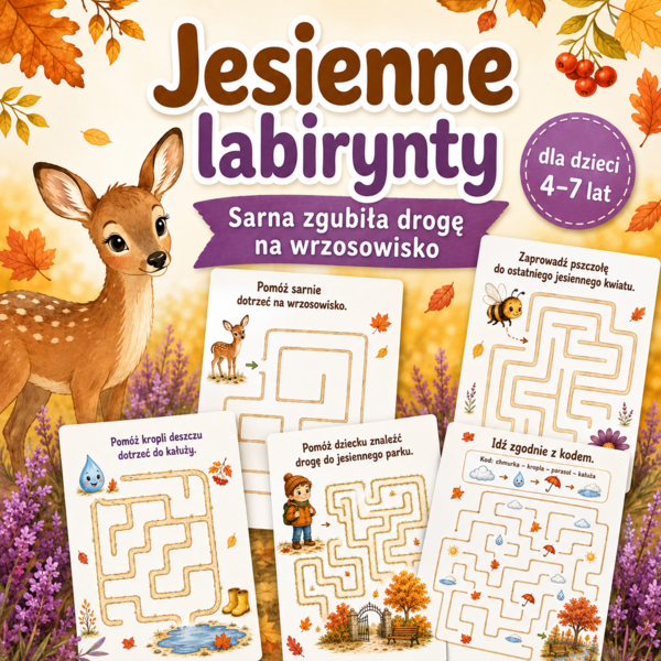 Sarna zgubiła drogę na wrzosowisko – jesienne labirynty