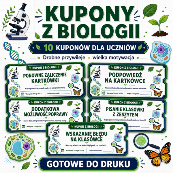 🔬 Kupony z biologii