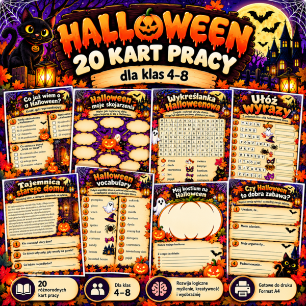 KARTY PRACY HALLOWEEN KL. 4–8