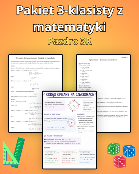 Pakiet 3-klasisty z matematyki - Pazdro 3R
