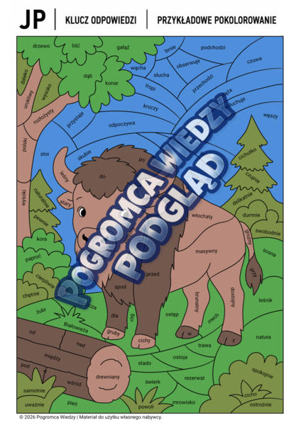 Gramatyczne skarby Polski - BIAŁOWIEŻA - karta pracy + klucz odpowiedzi
