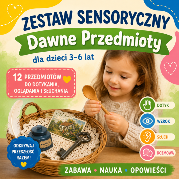 Przedmioty babci i dziadka — koszyk sensoryczny