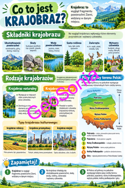 Co to jest krajobraz? geografia klasa 5 sketchnotka