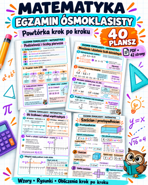 Egzamin ósmoklasisty - wzory i najważniejsze informacje