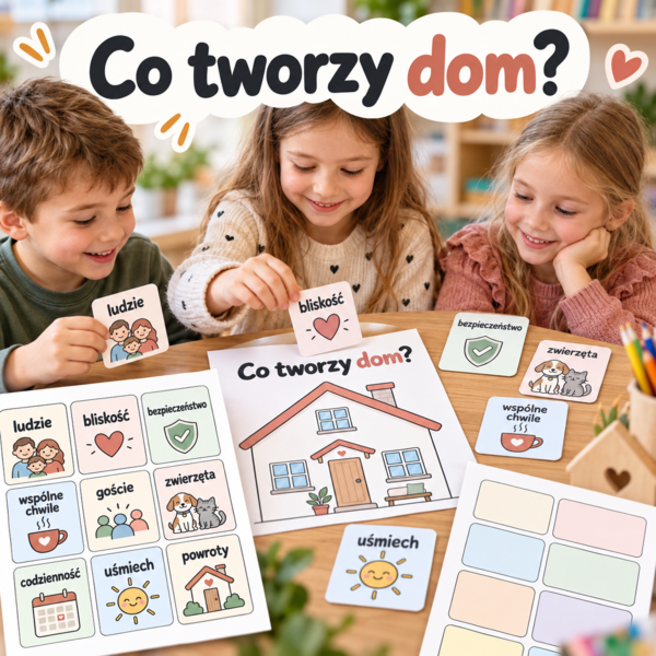 Plansza „Co tworzy dom?”