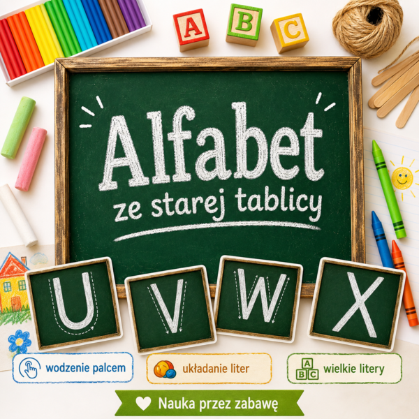 Alfabet ze starej tablicy