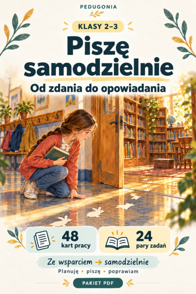 Piszę samodzielnie – od zdania do opowiadania. Klasy 2–3 | 48 kart pracy