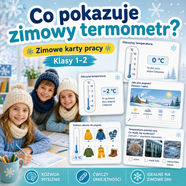 Co pokazuje zimowy termometr? — pierwsze spotkanie z temperaturą