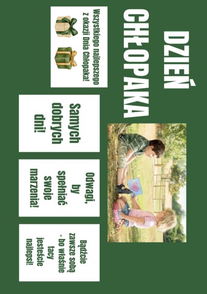 Gazetka szkolna na Dzień Chłopaka