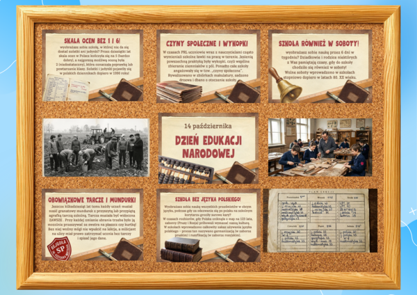 14 października - Dzień Edukacji Narodowej - Gazetka w stylu retro