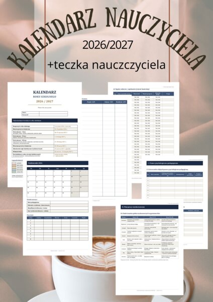 Kalendarz i Teczka Nauczyciela 2026/2027 – Wychowawca i Przedmiotowiec [Word]