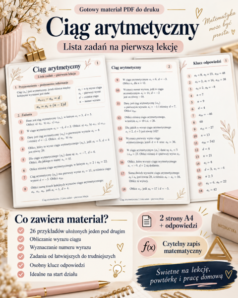 Ciąg arytmetyczny - lista zadań