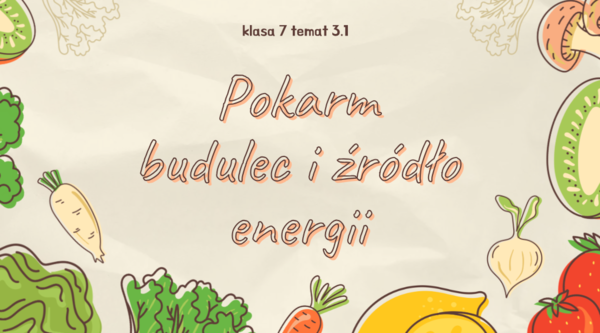 "Pokarm - budulec i źródło energii" ciekawa lekcja biologii, klasa 7