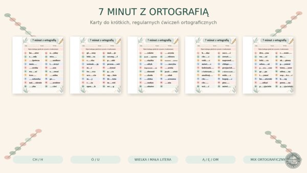 7 minut z ortografią - krótkie testy