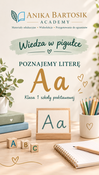 Wiedza w pigułce – Poznajemy literę A | Klasa 1 SP