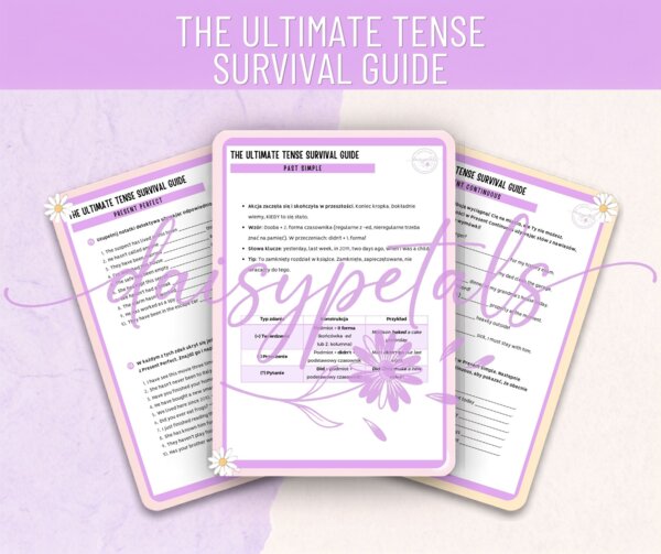 Kompletna Karta Pracy: Angielskie Czasy "The Ultimate Tense Survival Guide" + KLUCZ odpowiedzi