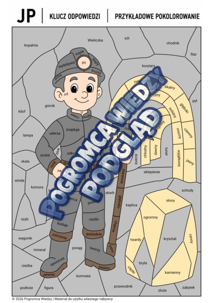 Gramatyczne skarby Polski - WIELICZKA - karta pracy + klucz odpowiedzi