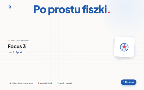 Fiszki do Unit 2 Focus 3