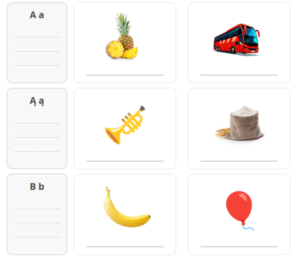 Alphabet & Picture Practice Worksheet