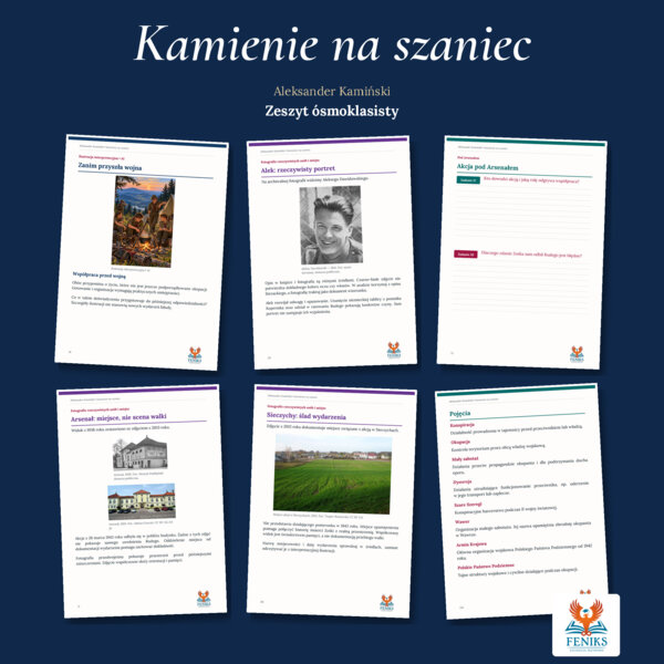 Kamienie na szaniec — Aleksander Kamiński | Zeszyt ósmoklasisty: szczegółowe omówienie, 120 zadań i klucz odpowiedzi