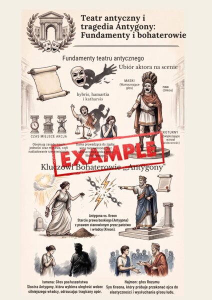 naklejka edukacyjna "Antygona"