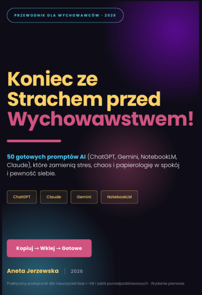 Koniec strachu przed wychowawstwem- praktyczny ebook dla wychowawcy