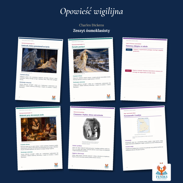 Opowieść wigilijna — Charles Dickens | Zeszyt ósmoklasisty: szczegółowe omówienie, 180 zadań i klucz odpowiedzi