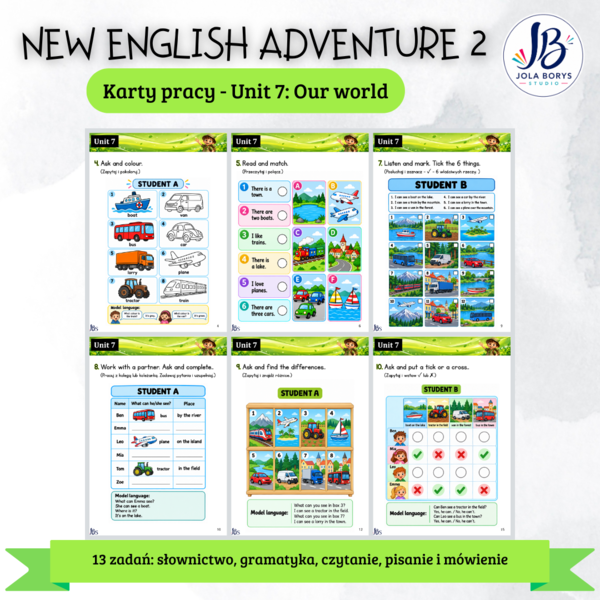 New English Adventure 2 – Unit 7: Our World – zadania komunikacyjne