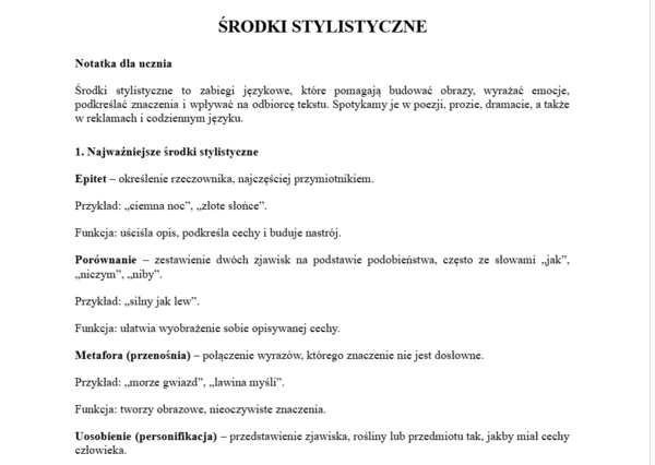 Środki stylistyczne