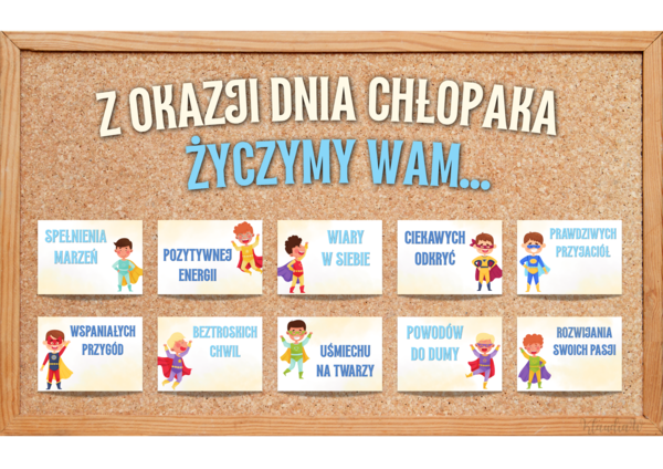 Dzień Chłopaka - gazetka z życzeniami