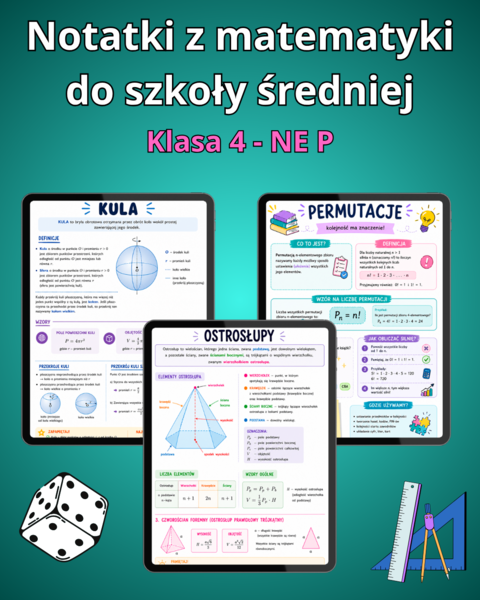 Notatki z matematyki do 4 klasy - Nowa Era 4P