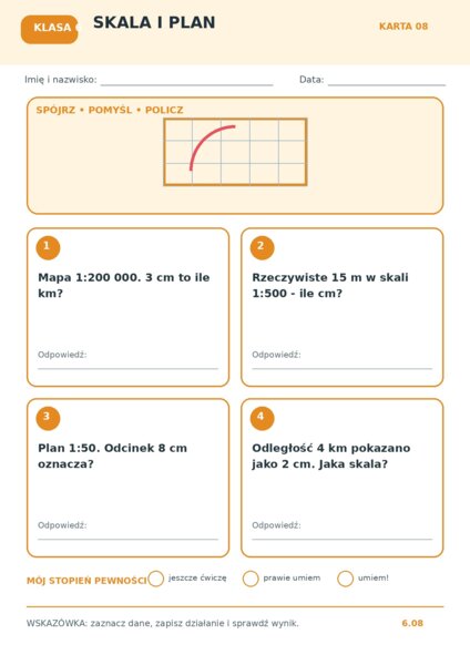 Matematyka – klasa 6 | 12 graficznych kart pracy + klucz odpowiedzi