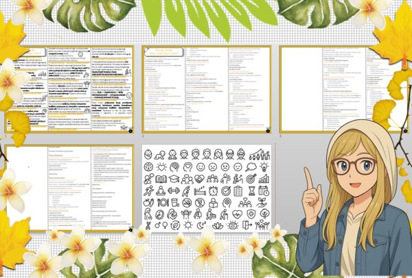 Sketchnotka/notatka - dla ucznia i przypomnienie dla nauczyciela w pdf. Temat "Kiedy będę dojrzała/y?". Edukacja zdrowotna. Klasa 6.