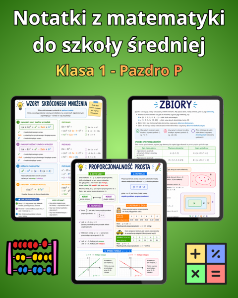 Notatki z matematyki do 1 klasy - Pazdro 1P