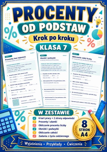 PROCENTY-KROK PO KROKU- klasa 7