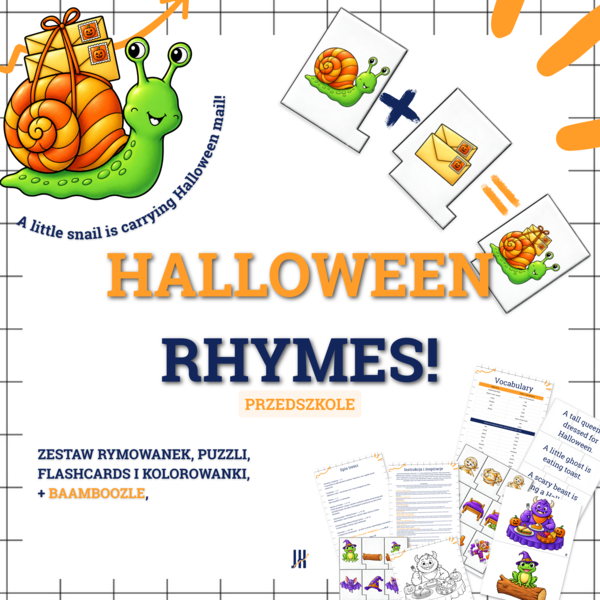 Halloween Rhymes - bez straszenia! 🎃 Rymowanki, puzzle i zabawy po angielsku - EDYCJA PRZEDSZKOLE