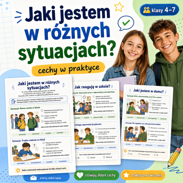 Jaki jestem w różnych sytuacjach? — cechy w praktyce