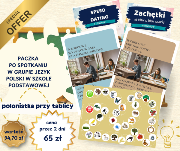 PAKIET POWEBINAROWY – 5 GOTOWYCH MATERIAŁÓW DLA POLONISTY