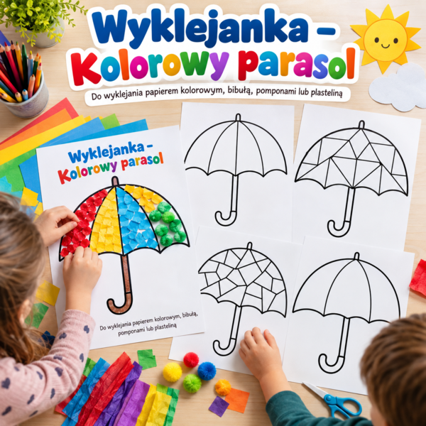 Wyklejanka „Kolorowy parasol”