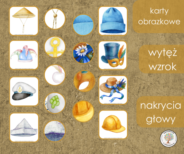 Gra - wytęż wzrok - nakrycia głowy