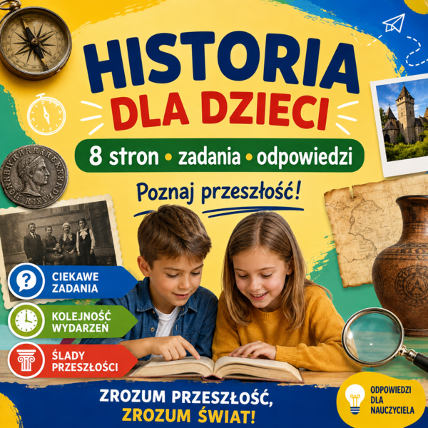 Czym zajmuje się historia? — karta pracy od wydarzenia do przeszłości
