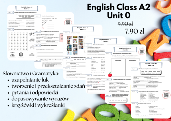 English Class A2 Welcome Unit 0 - Dodatkowe ćwiczenia - powtórka 5 klasy - lekcje bezpodręcznikowe
