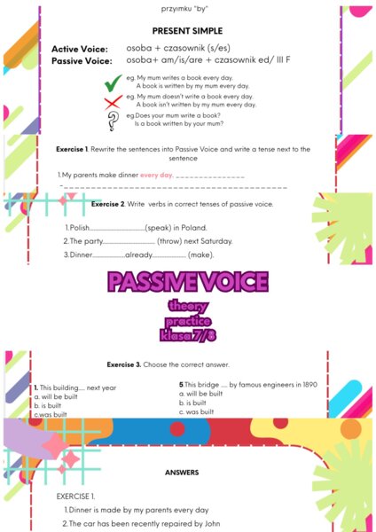 Passive Voice - Strona Bierna E8 (klasa 7/8)