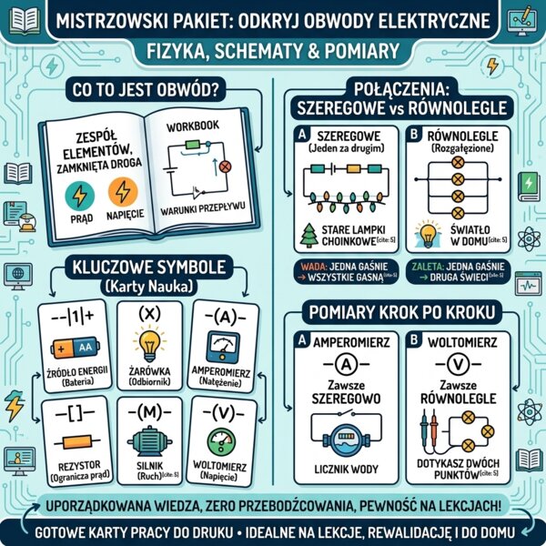 Budowa i Symbole Obwodu Elektrycznego: Schematy, Połączenia i Pomiary (Fizyka)