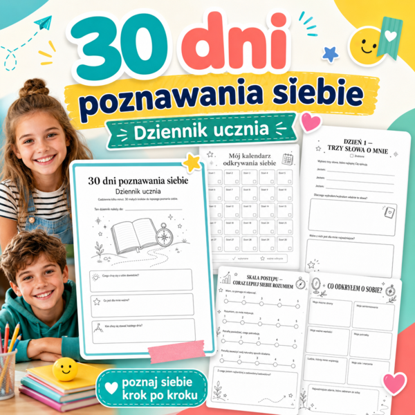 30 dni poznawania siebie — dziennik ucznia